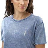 Embroidered Israel Map Denim T-Shirt